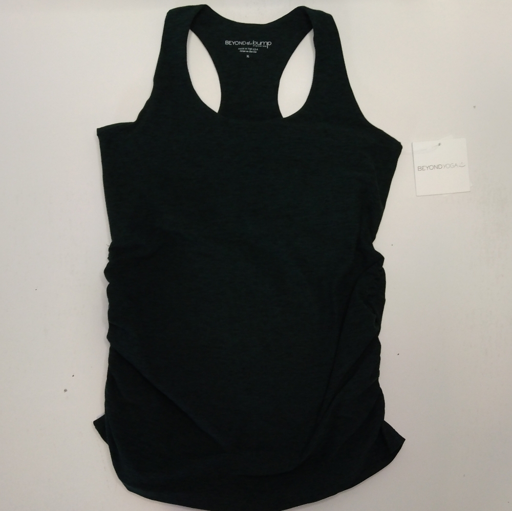 Beyond Yoga Womens Dark Green Racerback Tank Top